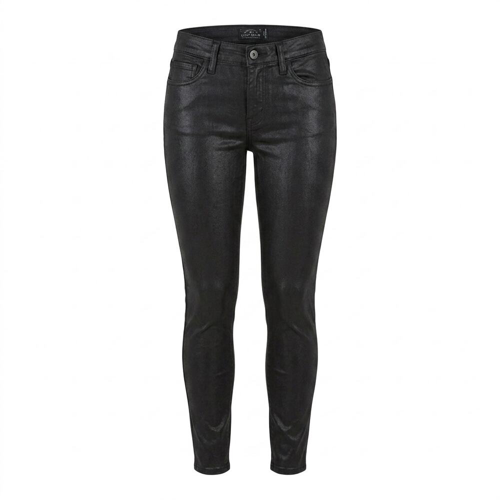 Lucky Brand Black Coated Stretch Skinny Jeans Women Size 4/27